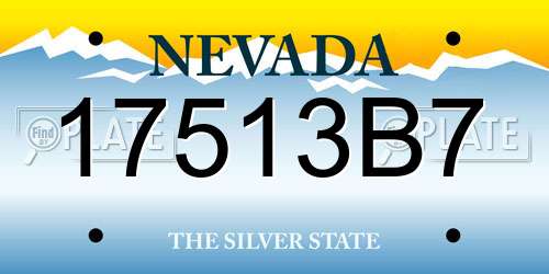 17513B7 Nevada License Plate