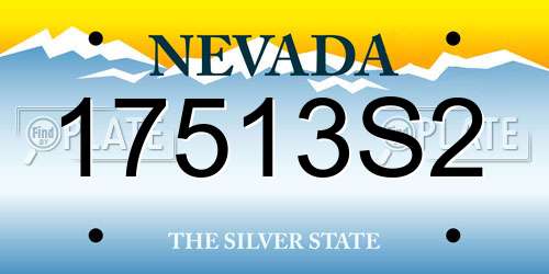 17513S2 Nevada License Plate