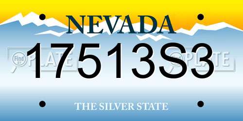 17513S3 Nevada License Plate