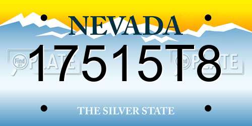 17515T8 Nevada License Plate