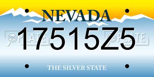 17515Z5 Nevada License Plate
