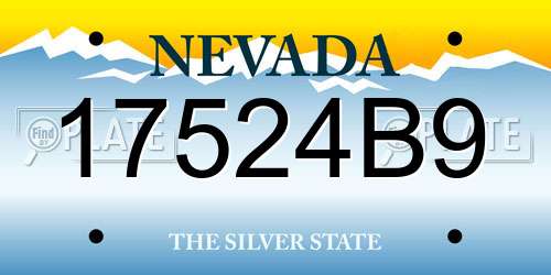 17524B9 Nevada License Plate