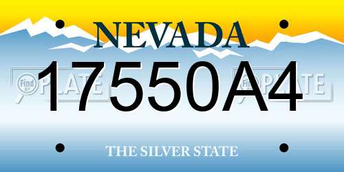 17550A4 Nevada License Plate