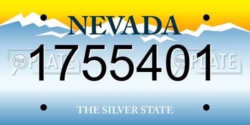 1755401 Nevada License Plate