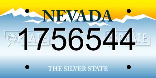 1756544 Nevada License Plate