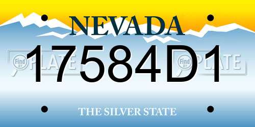 17584D1 Nevada License Plate