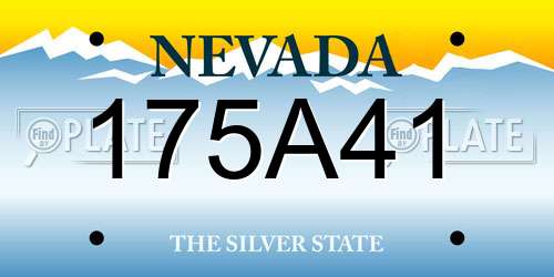 175A41 Nevada License Plate