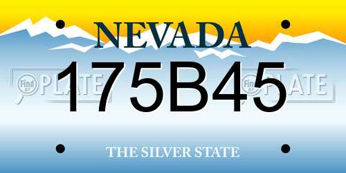 175B45 Nevada License Plate