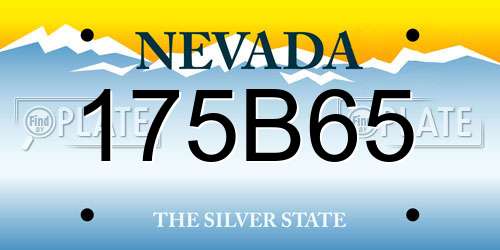 175B65 Nevada License Plate