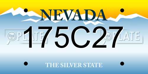 175C27 Nevada License Plate