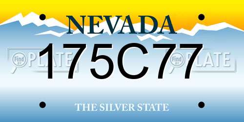 175C77 Nevada License Plate