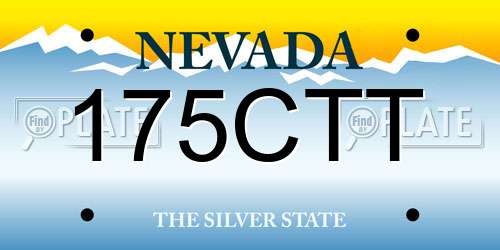 175CTT Nevada License Plate