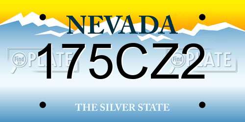 175CZ2 Nevada License Plate