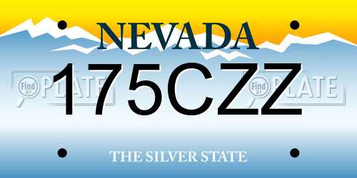175CZZ Nevada License Plate
