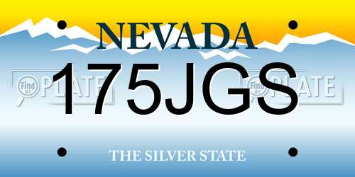 175JGS Nevada License Plate