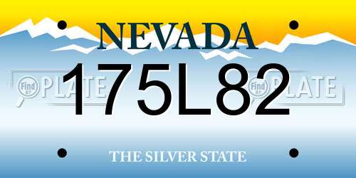 175L82 Nevada License Plate