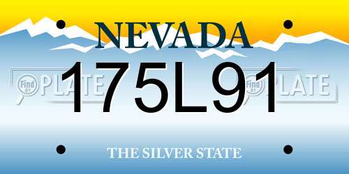 175L91 Nevada License Plate