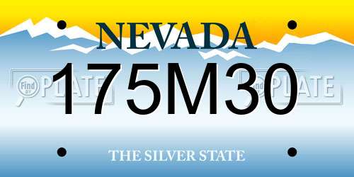 175M30 Nevada License Plate
