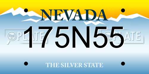 175N55 Nevada License Plate