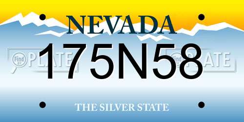 175N58 Nevada License Plate