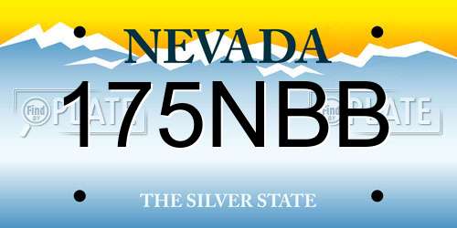 175NBB Nevada License Plate