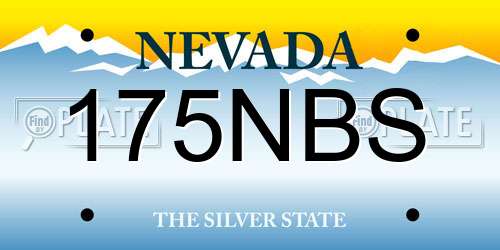 175NBS Nevada License Plate