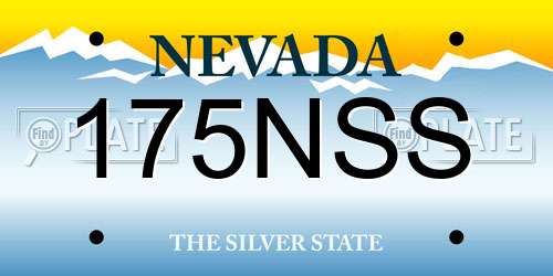 175NSS Nevada License Plate