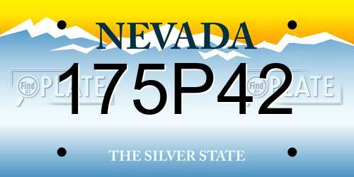 175P42 Nevada License Plate