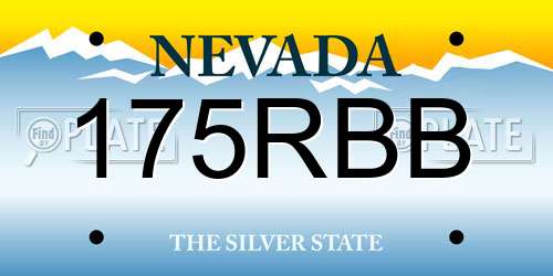 175RBB Nevada License Plate