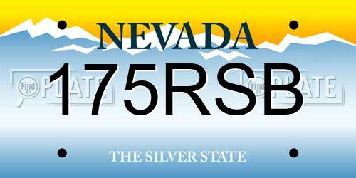 175RSB Nevada License Plate