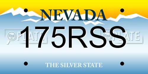 175RSS Nevada License Plate
