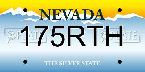175RTH Nevada License Plate