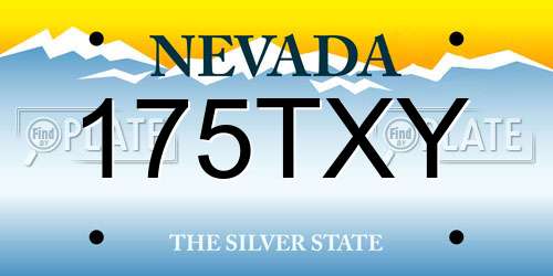 175TXY Nevada License Plate