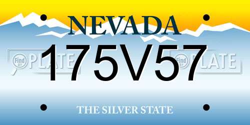 175V57 Nevada License Plate