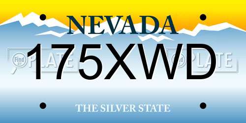 175XWD Nevada License Plate