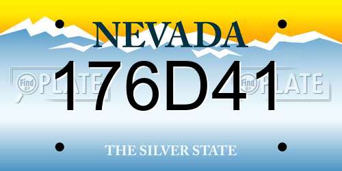 176D41 Nevada License Plate