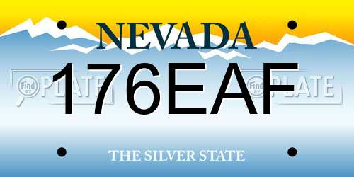 176EAF Nevada License Plate