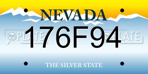 176F94 Nevada License Plate