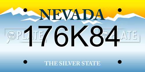 176K84 Nevada License Plate