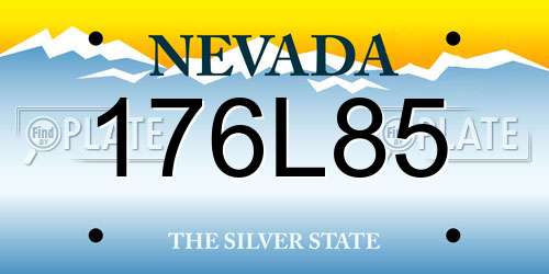176L85 Nevada License Plate