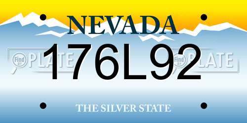 176L92 Nevada License Plate