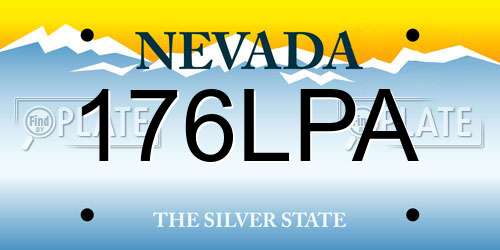 176LPA Nevada License Plate