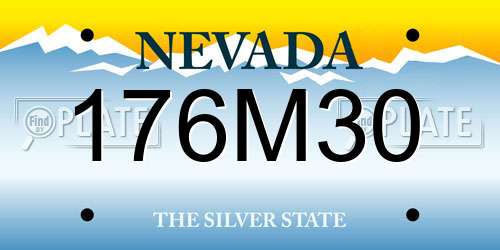 176M30 Nevada License Plate