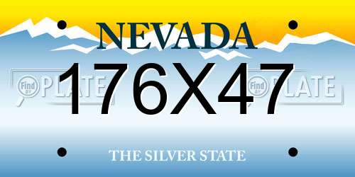 176X47 Nevada License Plate
