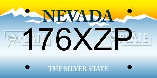 176XZP Nevada License Plate