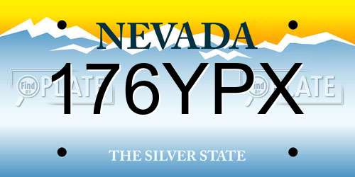 176YPX Nevada License Plate