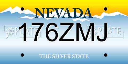 176ZMJ Nevada License Plate