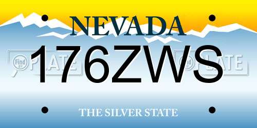 176ZWS Nevada License Plate