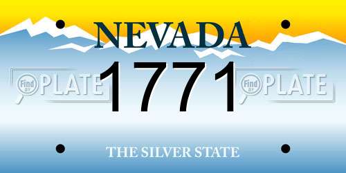 1771 Nevada License Plate