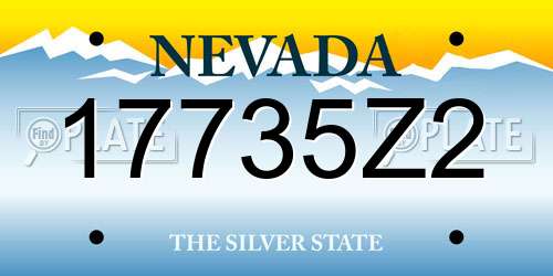 17735Z2 Nevada License Plate